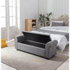 Gray Landaverde Upholstered Flip Top Storage Bench