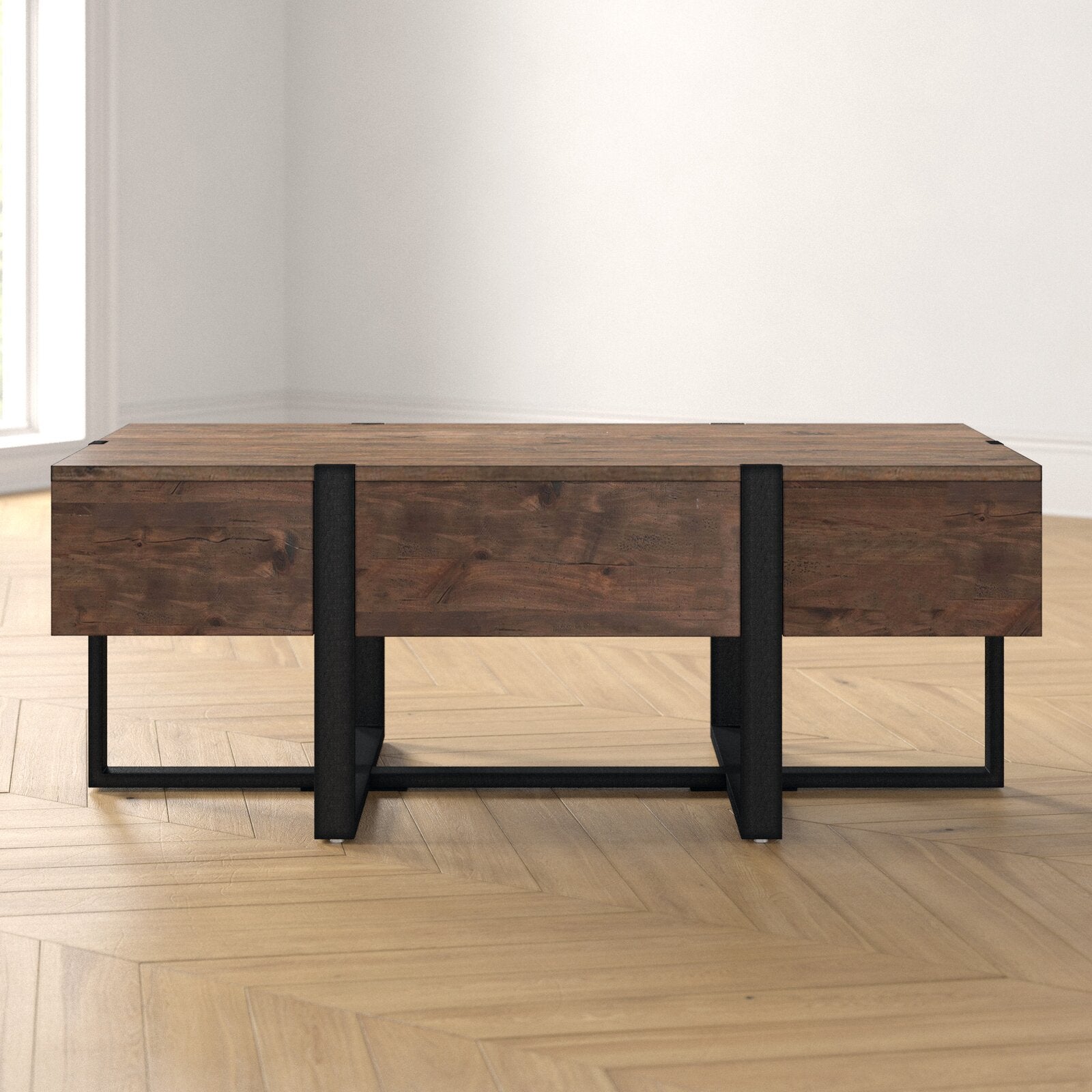 18" H x 48" L x 24" W Langdon Cross Legs Coffee Table CL142