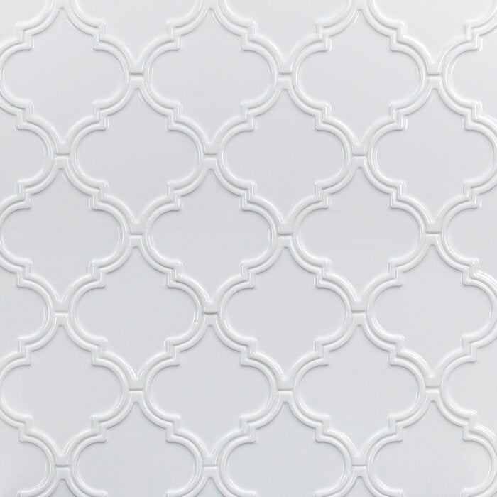 3 Boxes - Lantern 6.25" x 7.25" Straight Edge Ceramic Singular Subway Tile, White - 14.4 Square Feet (#K6477)