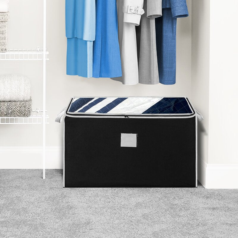 Black Large Fabric Box Set (Set of 4)