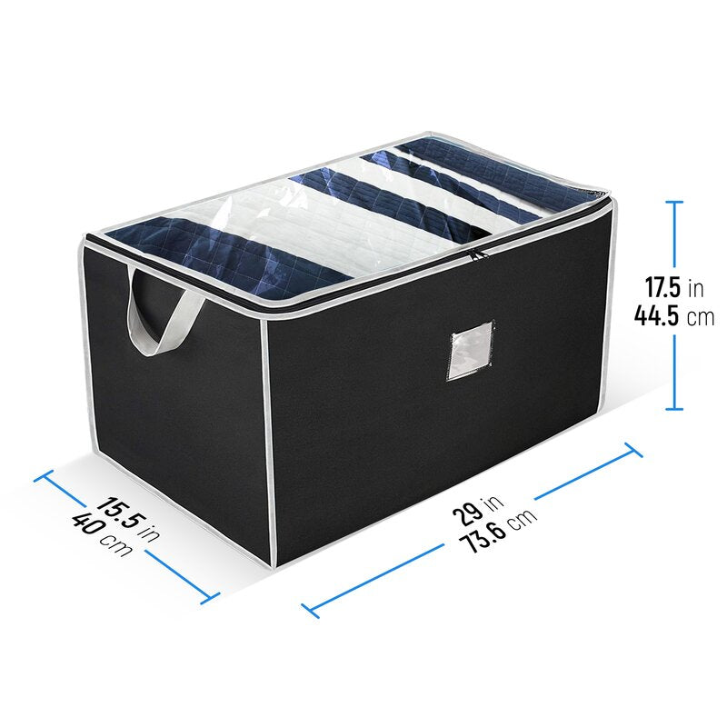 Black Large Fabric Box Set (Set of 4)