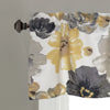 Lariya Floral Tailored 52'' Window Valance in Yellow/Gray, (Set of 2)
