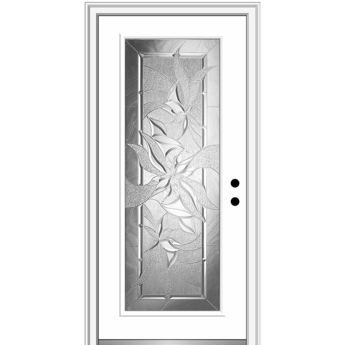 Lasting Impressions Glass Full Lite Primed Steel Prehung Front Entry Door, Left Hand/Inswing (#K3992)