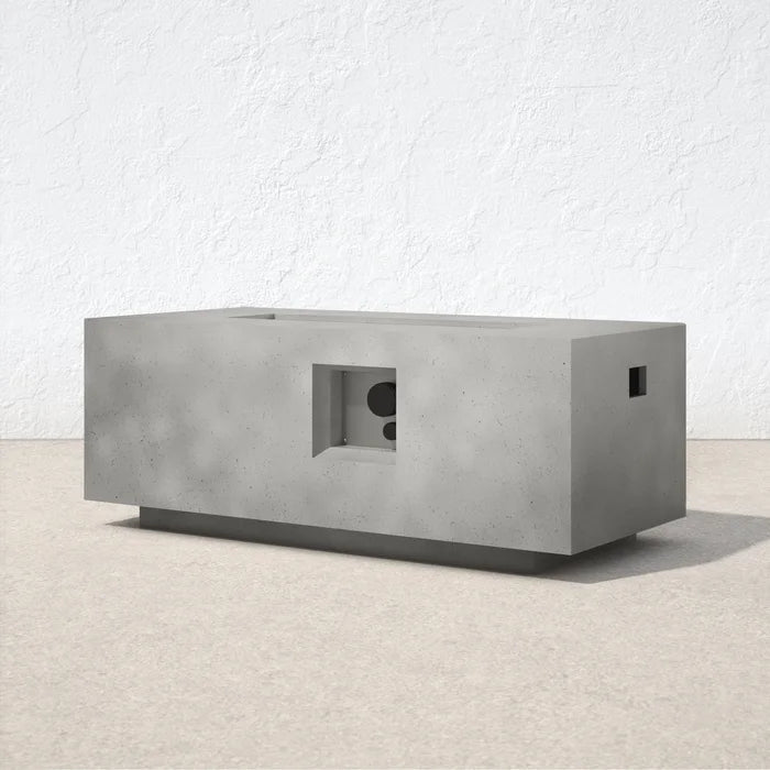 16"H x 42"W x 20"D Latitude Concrete Propane Outdoor Fire Pit Table