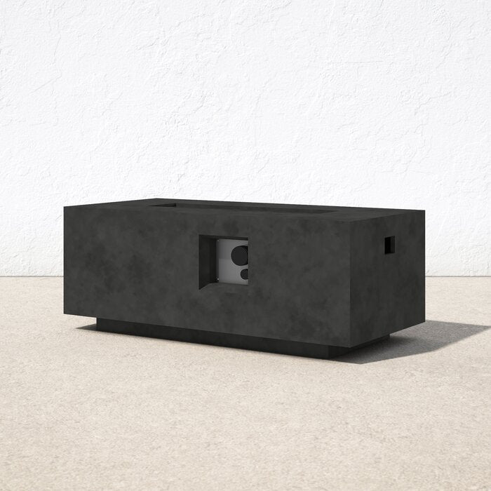 16"H x 42"W x 20"D Latitude Concrete Propane Outdoor Fire Pit Table