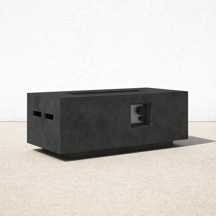 16"H x 42"W x 20"D Latitude Concrete Propane Outdoor Fire Pit Table