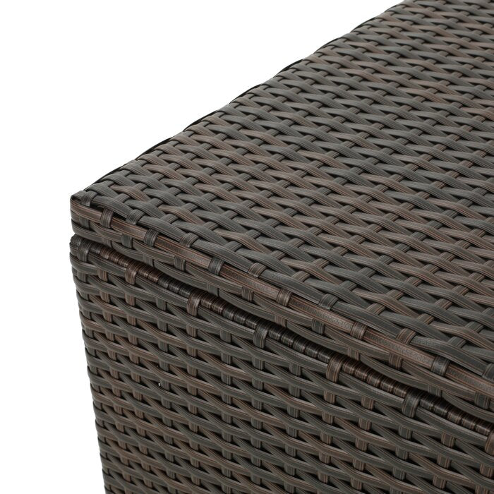Benbow 70 Gallons Gallon Water Resistant Wicker Deck Box in Multi-Brown