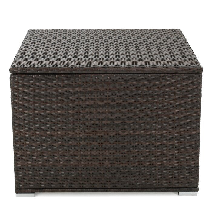 Benbow 70 Gallons Gallon Water Resistant Wicker Deck Box in Multi-Brown