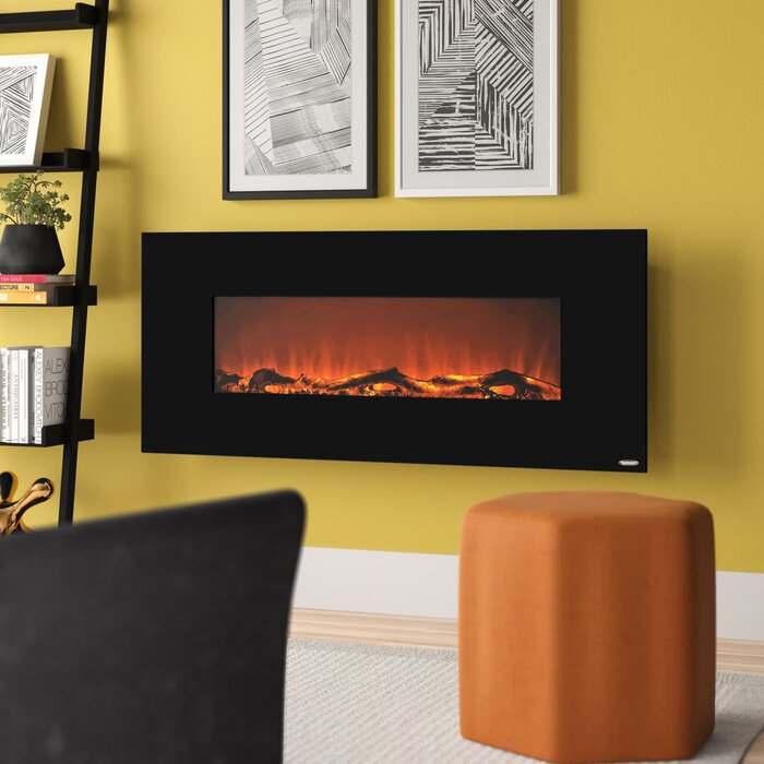 Black Frame Lauderhill 50.375'' W Electric Fireplace