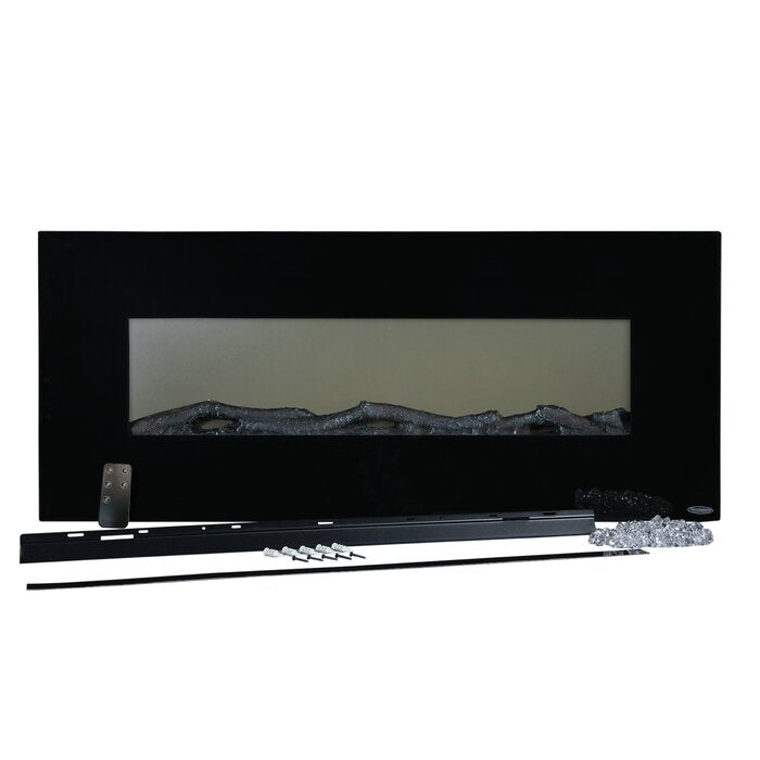 Black Frame Lauderhill 50.375'' W Electric Fireplace