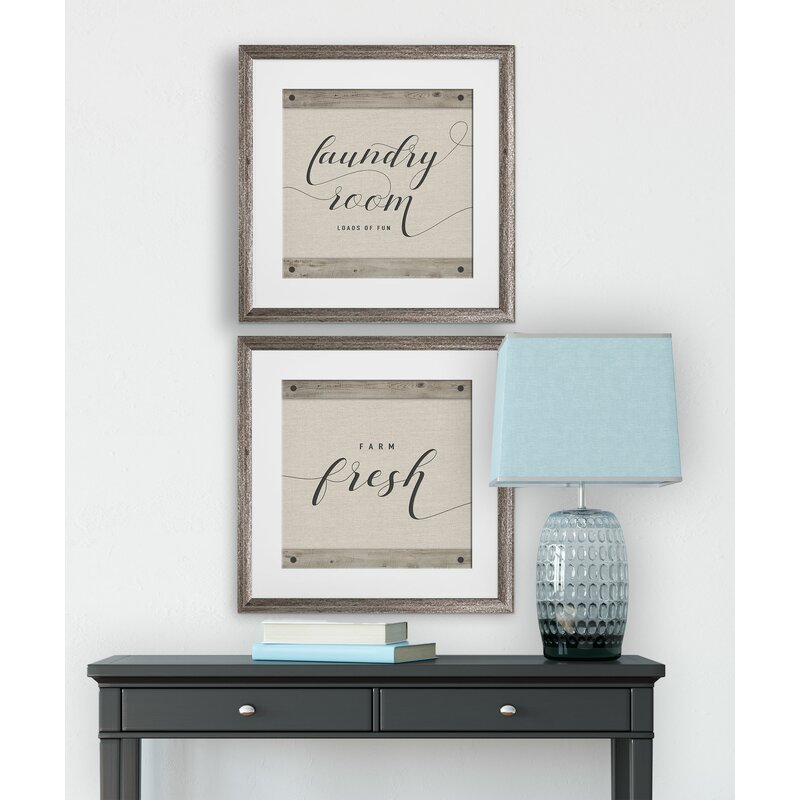 Laundry Room - 2 Piece Picture Frame Textual Art Set on Canvas KB2345-A6-B1-P1