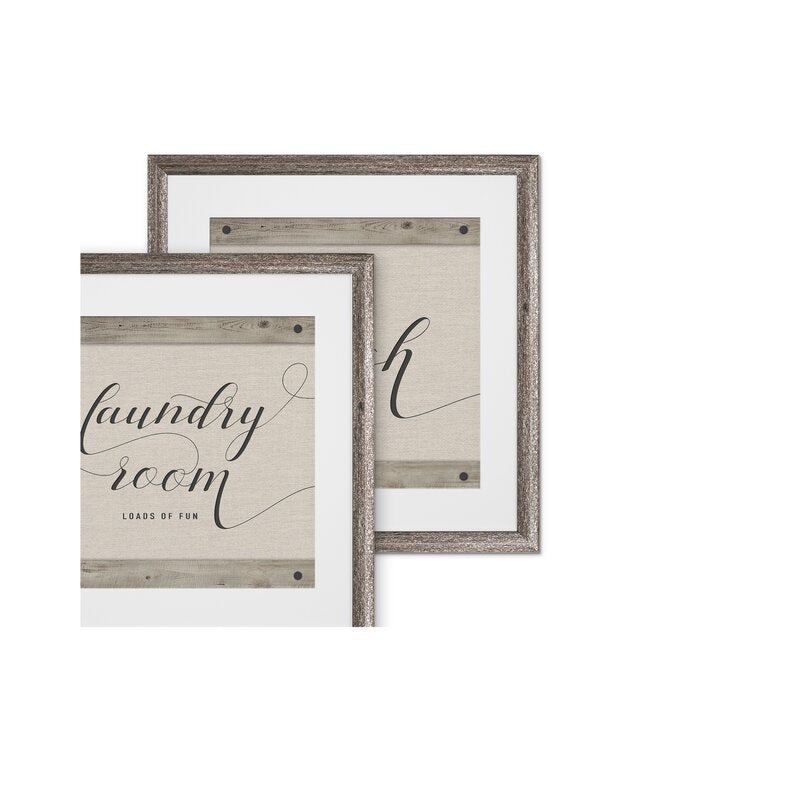Laundry Room - 2 Piece Picture Frame Textual Art Set on Canvas KB2345-A6-B1-P1
