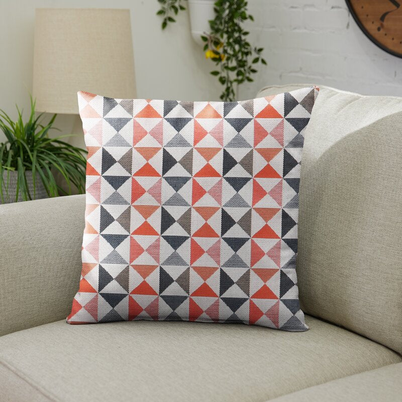 18" x 18" Lavonia Sunbrella Indoor / Outdoor Geometric Throw Pillow