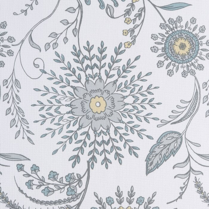 40" W x 95" L Lawerence Medallion Floral Semi-Sheer Grommet Curtain Panel,  (Set of 2)