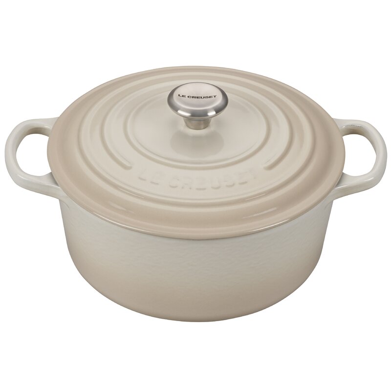 5.5 qt Meringue Le Creuset Cast Iron Dutch Oven HAB246