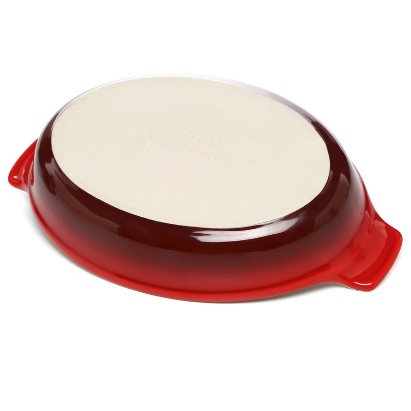 1.5" H x 9.5" W x 6.75" L Cerise Le Creuset Heritage Oval Au Gratin Dish LC543