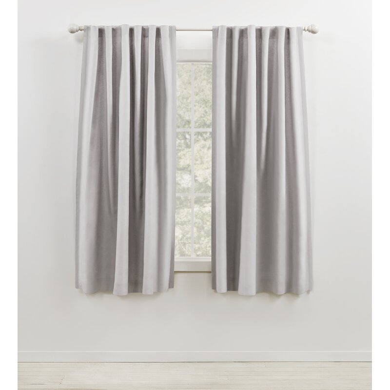 Leanne Linen Semi-Sheer Rod Pocket Single Curtain Panel (Set of 3)