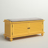 Banana Yellow Lechner Velvet Cabinet Storage Bench