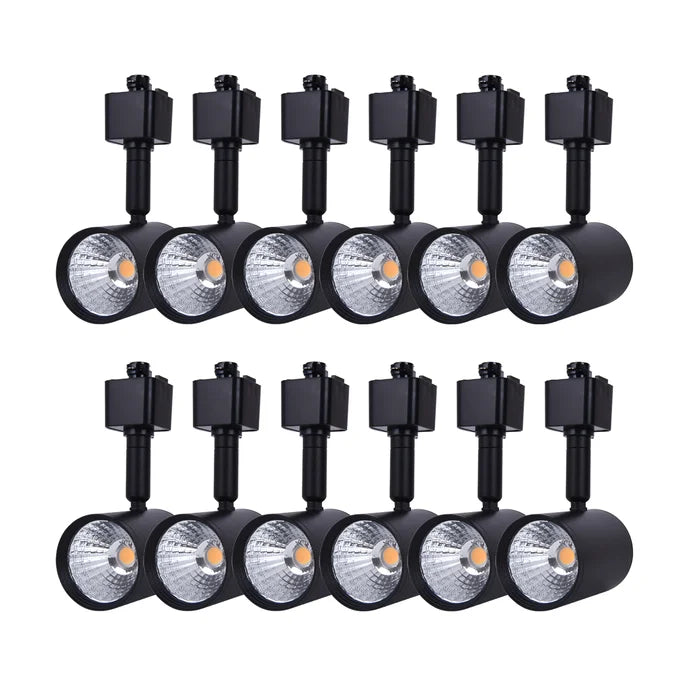 Black Led Track Lighting Head (Set of 12)