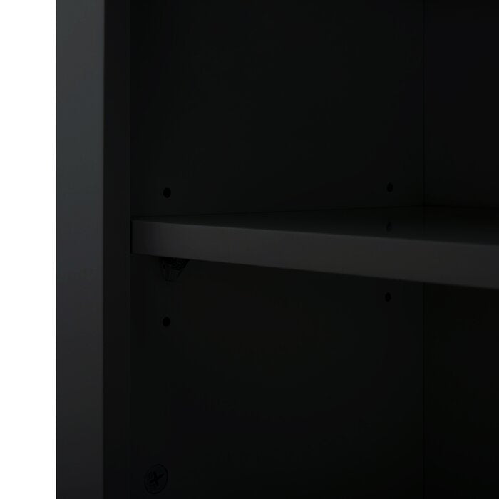 Black Lederer 72.5'' W Electric Fireplace
