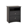 Black Legrand 2 Drawer Nightstand  LX5437