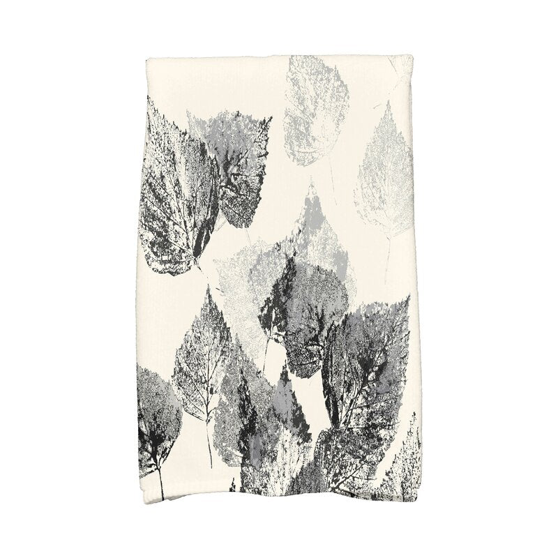 Black Lenard Hand Towel (Set of 2)