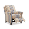 Leni Manual Recliner, Blue Stripe Polyester Blend (#K5922)
