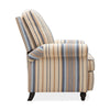 Leni Manual Recliner, Blue Stripe Polyester Blend (#K5922)