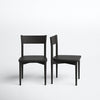 Lennart Solid Wood Side Chair in Black (Set of 2)