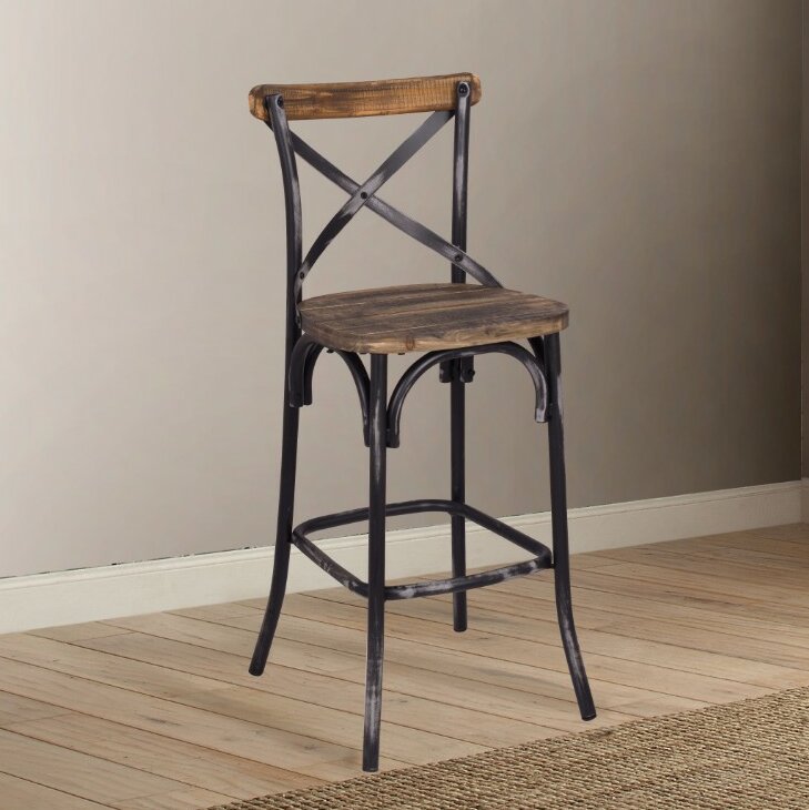 Black Leonetti Bar Stool K8509