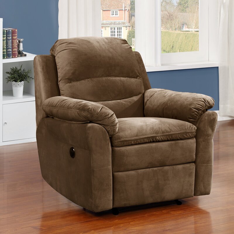 Leroux 38'' Wide Power Standard Recliner with Massager