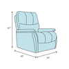 Leroux 38'' Wide Power Standard Recliner with Massager