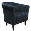 Liam Barrel Chair, Black Microfiber/Microsuede (#K3619)