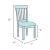 Black Libertyville Slat Back Stacking Side Chair (Set of 2)