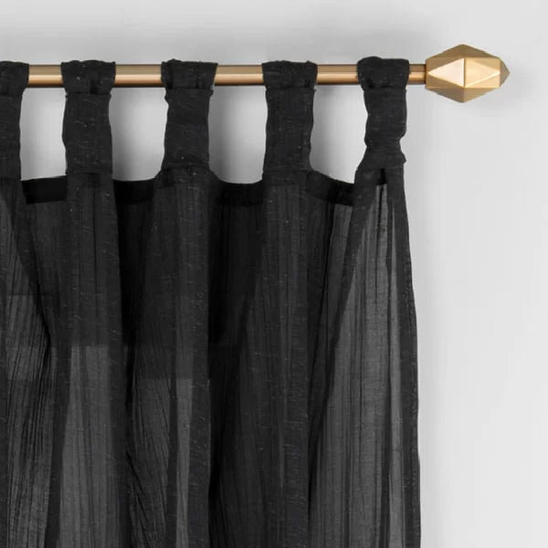 Liebert Solid Semi-Sheer Tab Top Single Curtain Panel 50" x 63"