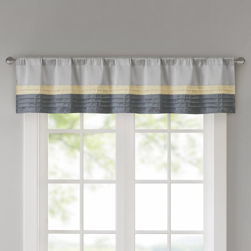 Yellow Liesel Pintuck 50" Window Valance ts431