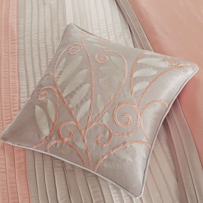 Black/Gray Liesel Striped 7 Piece Comforter Set SC488