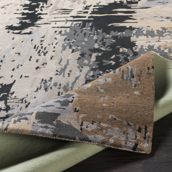 Abstract Handmade Tufted Rug 2' x  3' #LX3039