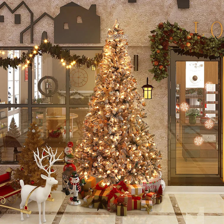 7' H Lighted Artificial Spruce Christmas Tree