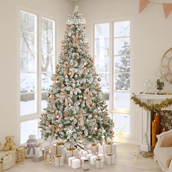 7' H Lighted Artificial Spruce Christmas Tree