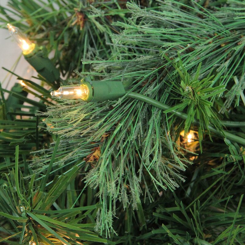 24" Lighted Mixed Cashmere Pine Artificial Christmas Wreath, LC147