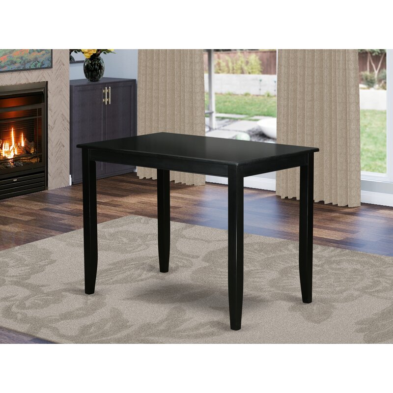 Black Lightner Solid Wood Dining Table EJ813