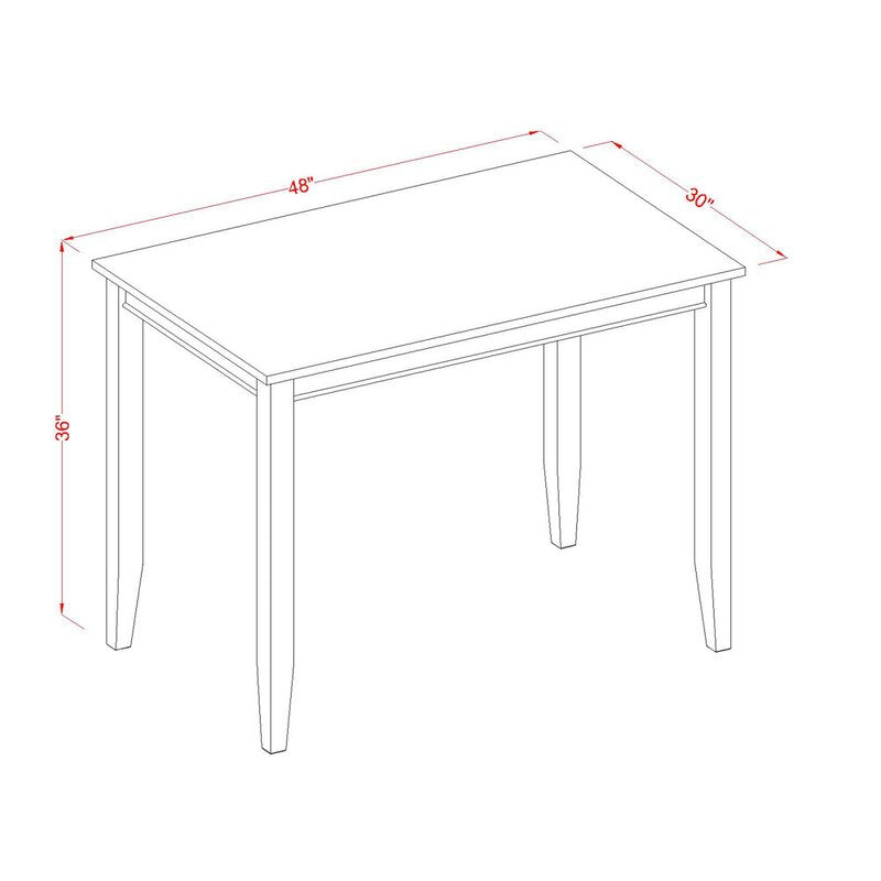 Black Lightner Solid Wood Dining Table EJ813