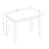 Black Lightner Solid Wood Dining Table EJ813