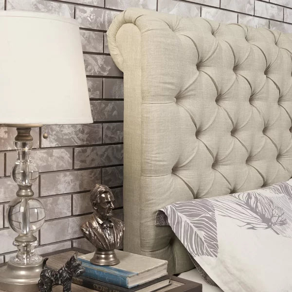 Beige Lilyana Low Profile Standard Bed Queen