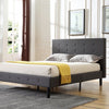 Lind Upholstered Platform Bed, Grey - Full (#574)