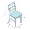 Lindberg Solid Wood Ladder Back Side Chair (Set of 2), dr460