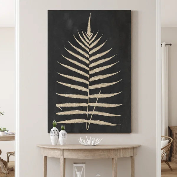 36" H x 24" W x 1.5" D Linen Fern III - Wrapped Canvas Print