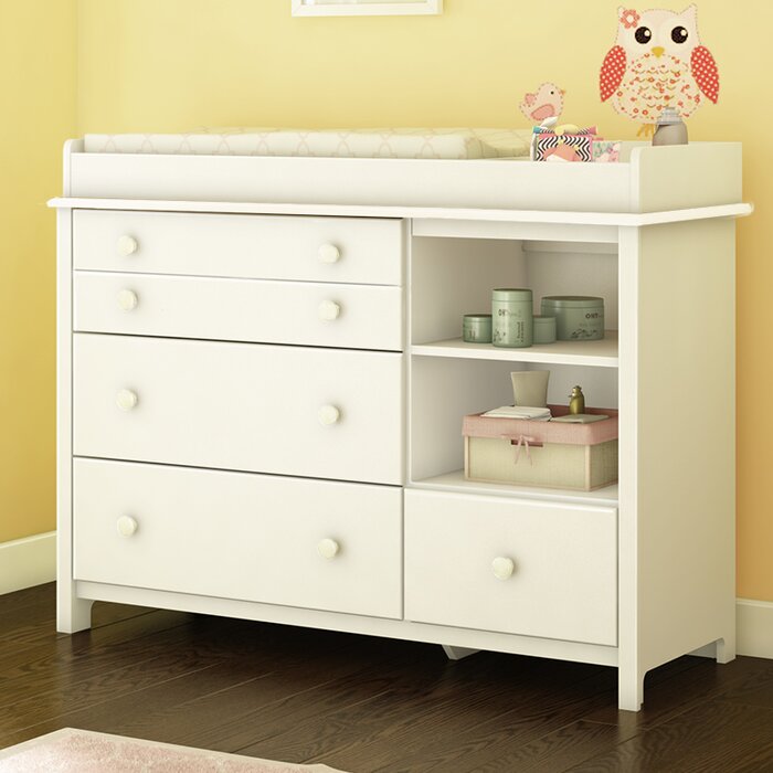 Little Smileys Changing Table Dresser, White (#85)