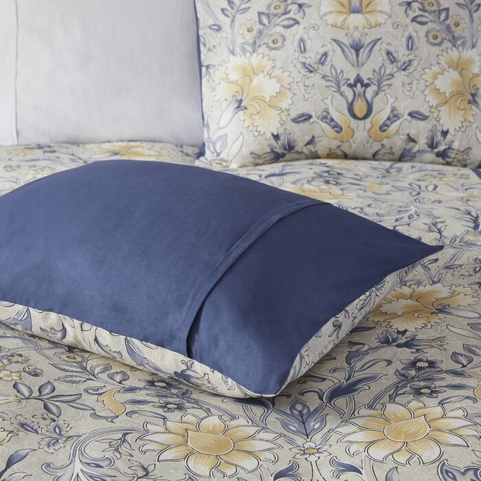 Livia 100% Cotton Percale Comforter Set, Cal. King Comforter + 5 Additional Pieces (Set of 6)